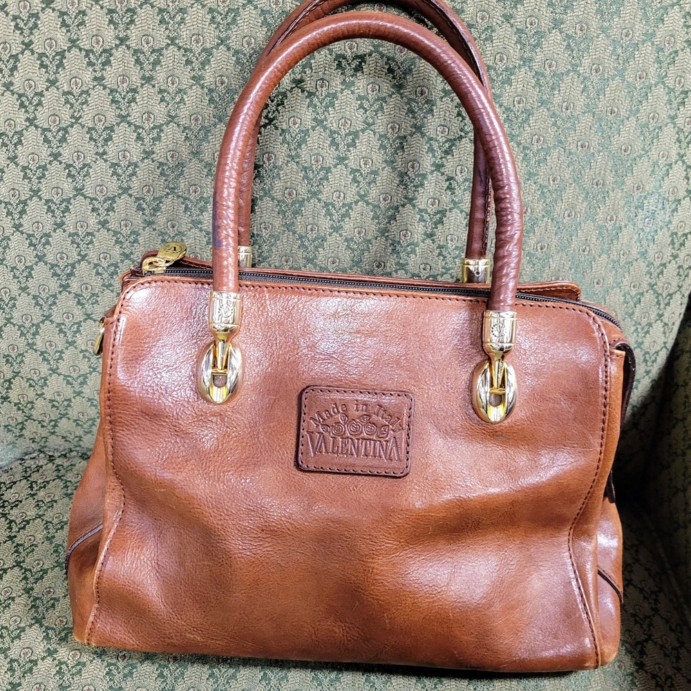 Valentina Brown Leather Handbag